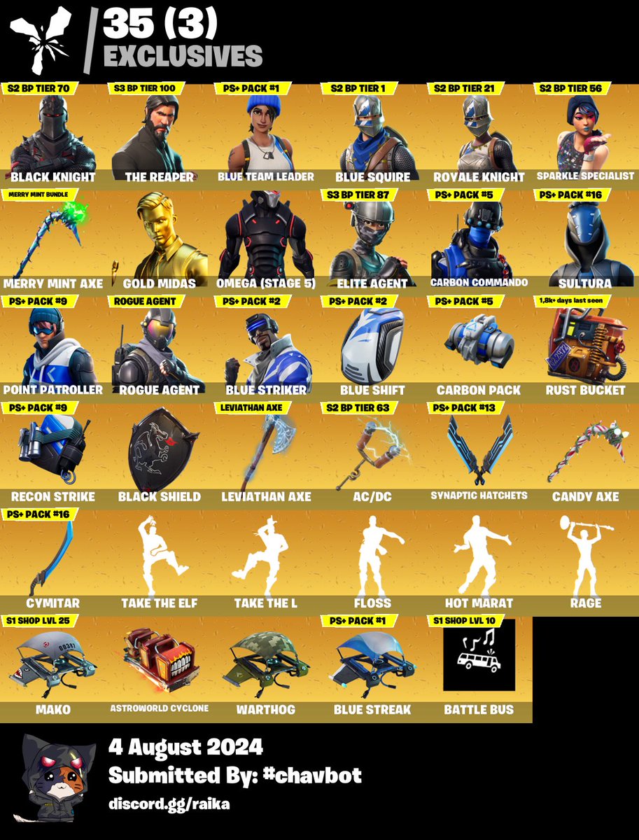 HotfireWyd's tweet photo. Selling this fortnite account with bk and minty axe also accepting trades #Fortnite #blacknight #mintyaxe #fortniteacc https://t.co/cFMlnpScKy