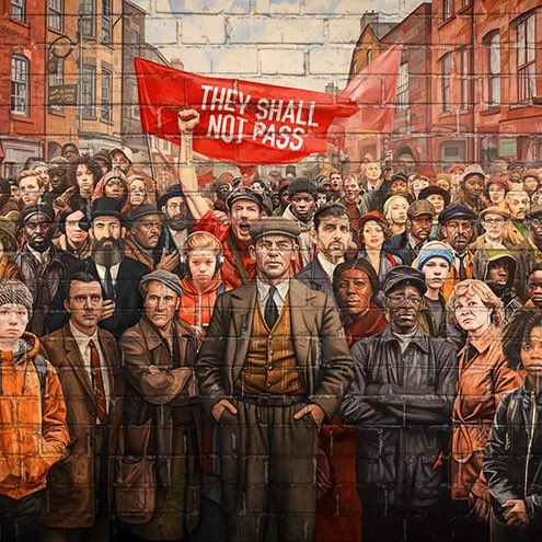 To those who stood against racism and fascism tonight, thank you. An immense show of strength, love and empathy.

No Pasaran ❤️