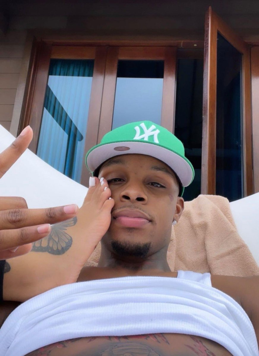 Exactly where her feet belong