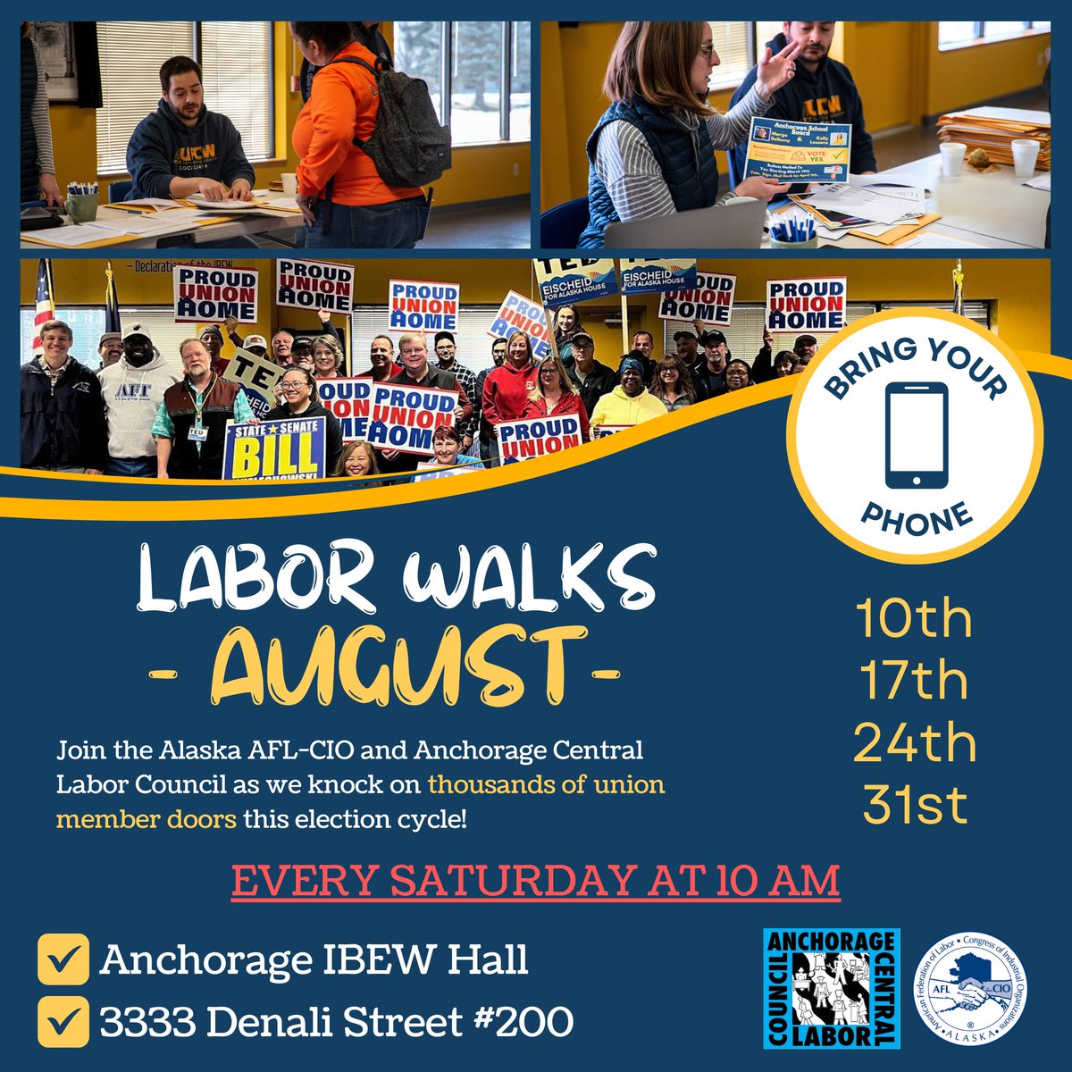 Every Saturday, we knock on doors and talk with union members. It's just what we do. 😎✊