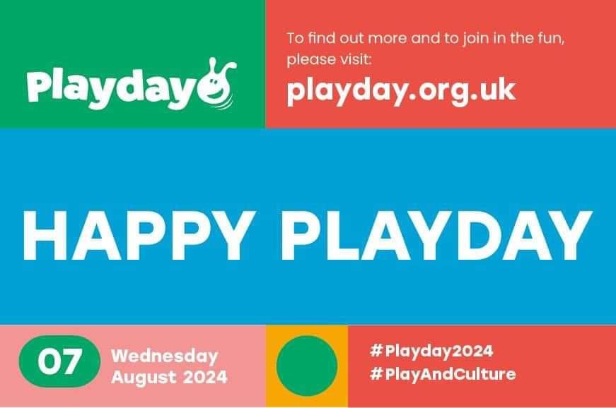 Today is the day we celebrate the child’s right to play on National Playday. This years theme is #playandculture how did you play today? #playday2024