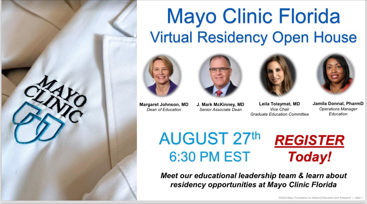MayoFL_NeuroRes's tweet image. Learn about the unique &amp;amp; plentiful opportunities for our residents at Mayo Clinic Florida! 

mc-meet.zoom.us/meeting/regist…