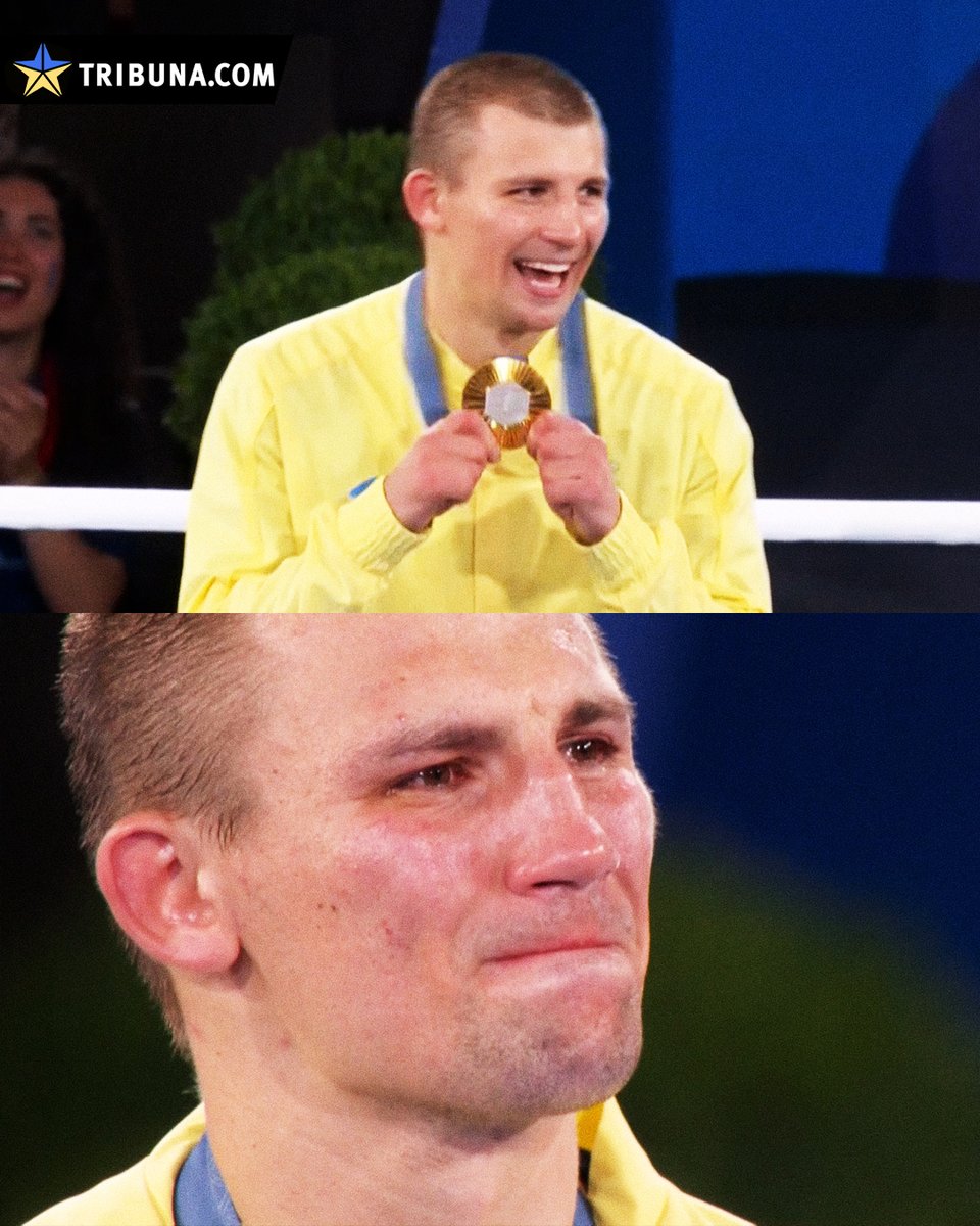 tribunaua's tweet photo. Сльози щастя виглядають ось саме так. 

Після сотень і тисяч годин важких тренувань, боїв, перемог і поразок – слухати гімн рідної країни в честь твого олімпійського золота.

Безцінно. https://t.co/UuhdFYSaO0