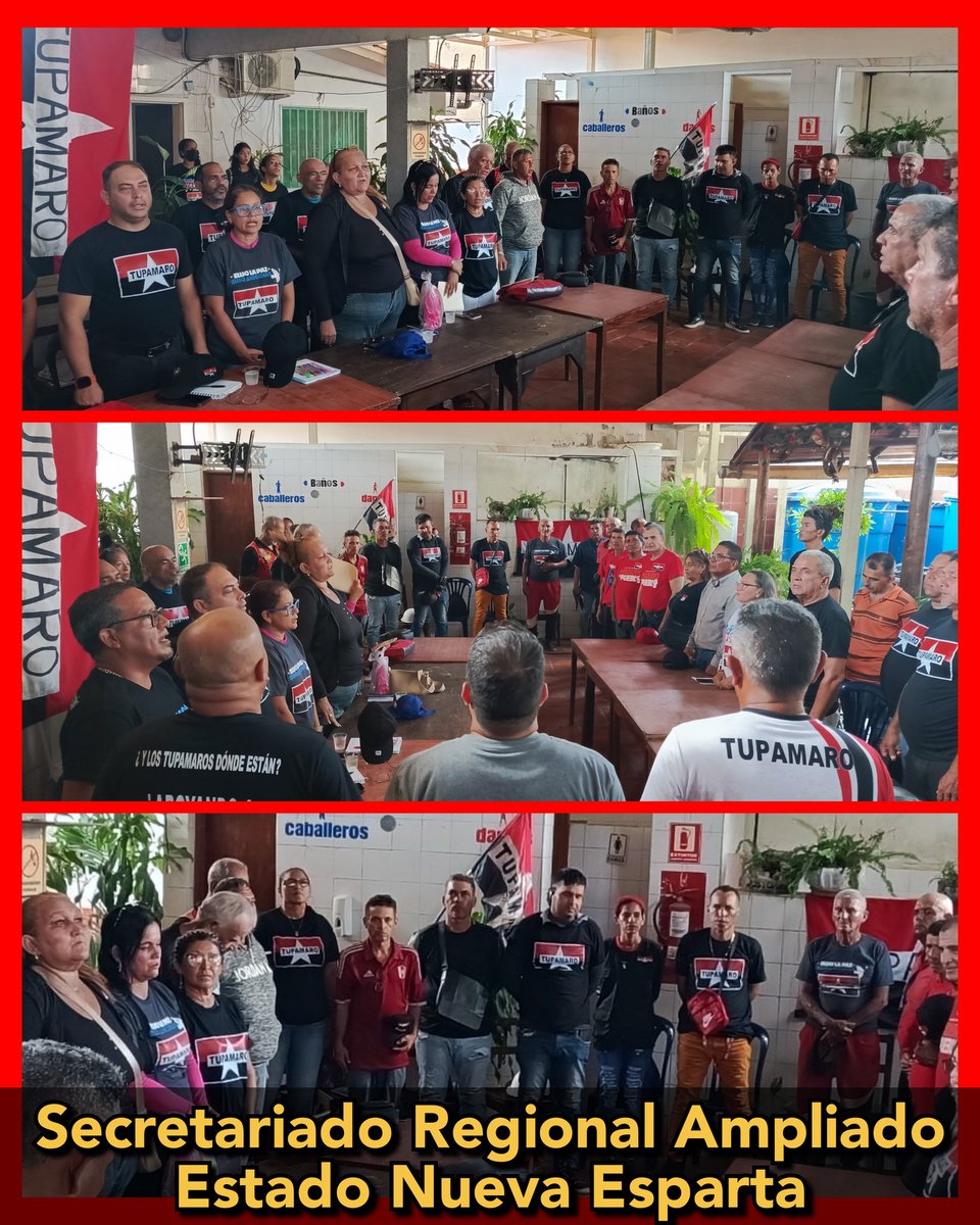 ¡DIRECCIÓN COLECTIVA!🚩🏴

#07Ago Inicia Secretariado Regional Ampliado del Edo. <a href="/NvaEspartaMRT/">TUPAMARO Nueva Esparta</a> con el acompañamiento de <a href="/reneTupamaro/">Kemder Rene Diaz</a> Resp. del Bloque <a href="/OrienteMRT_/">Bloque_OrienteMRT</a>

"La unidad no es un ideal, sino una condición indispensable para el logro de nuestros objetivos"
Fidel Castro.