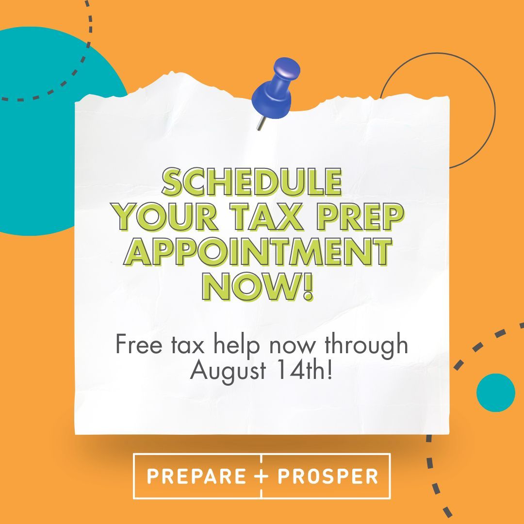 Our free tax prep appointments are offered now through August 14th. Sign up today: buff.ly/48Tr7DY

#TwinCities #PrepareandProsper #PersonalFinance #PropertyTaxRefund #SummerTaxClinic #FreeTaxPrep #StPaul