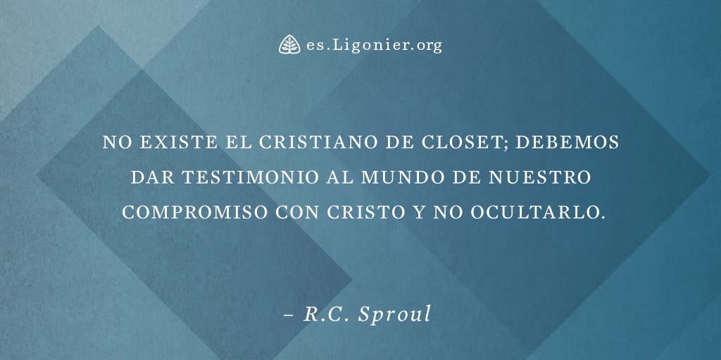 «No existe el cristiano de closet; debemos dar testimonio al mundo de nuestro compromiso con Cristo y no ocultarlo». —<a href="/RCSproul/">R.C. Sproul</a>