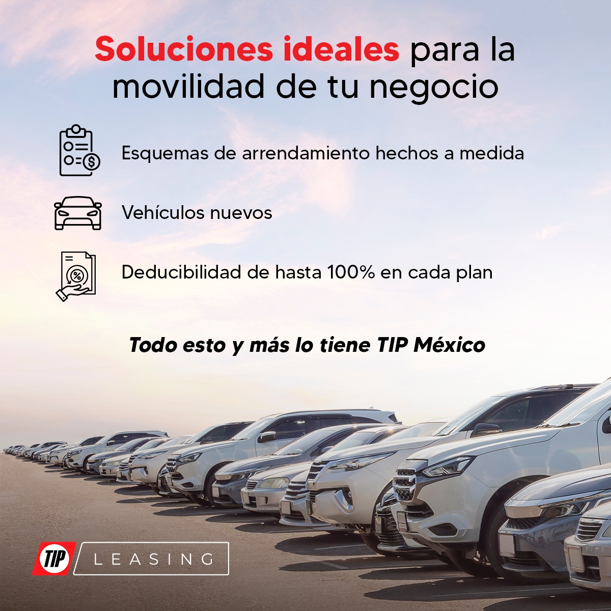TIPMexico's tweet image. Dale a tu negocio los vehículos que necesita para cumplir en tiempo con la demanda de entregas, hazlo de la mano de TIP México #TIPLeasing #TIPAuto #TIPMéxico