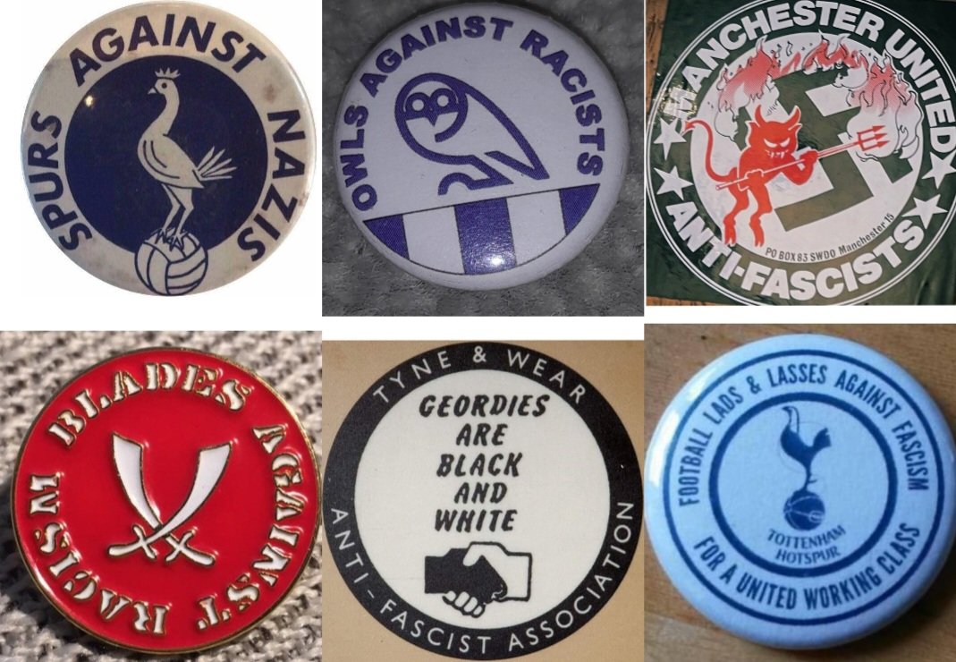 Today I tweeted the old Spurs Against Nazis badge. Other people then sent me theirs. Lovely. Any more, football fans?