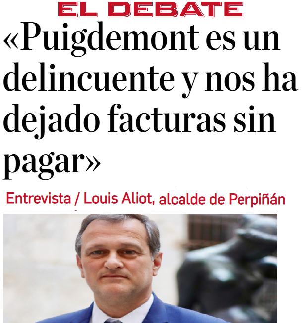 CCivicaCatalana's tweet photo. Los franceses no están para bromas con el separatismo catalán.

El alcalde de Perpiñán:
"Puigdemont es un delincuente y además nos ha dejado facturas impagadas al ayuntamiento, miles de euros. Le hemos denunciado y hemos ganado. Nos molesta, solo se dedica a desestabilizar". https://t.co/bIfoattifw