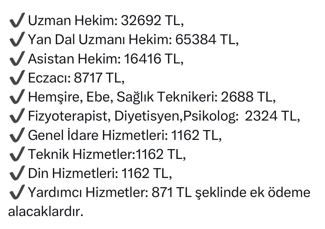<a href="/ynsmsek/">Yunus Şimşek</a> Bakın hektroller, kendinizi de yırtsanız bu tablodaki gerçekleri saklayamazsınız. Boşuna yorulmayın. Vatandaş da “diğer” dediğiniz sağlık emekçisi de gerçekleri biliyor. 

BU EK ÖDEMELER ADALETSİZDİR! 
HEMŞİRENİN, EBENİN, SAĞLIK ÇALIŞANININ ALIN TERİ KARŞILIĞI DEĞİLDİR!