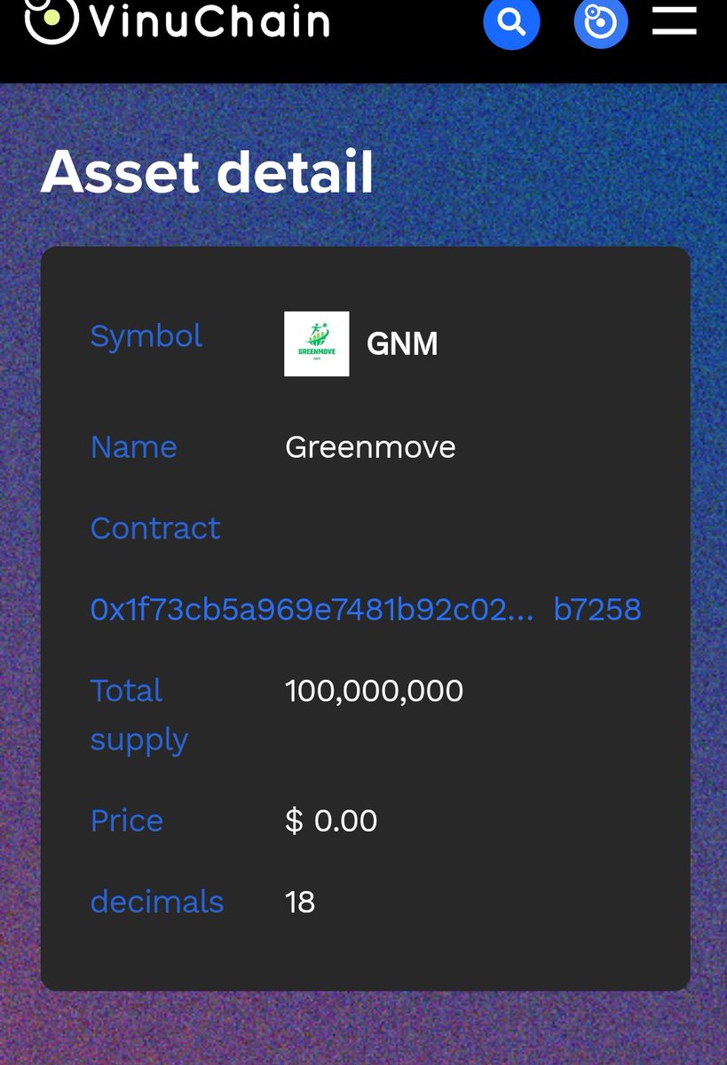 Greenmovevinuch's tweet photo. 🌟 Greenmove Contract verification on Vinuchain explorer ✅

🌟 Logo Updated on Vinuchain explorer ✅

🔗 https://t.co/Why7rAvty1
🔗https://t.co/tfEd9kywjO

ca -0x1f73cB5A969e7481B92C022D0697E240439b7258
#Vinuchain @
@VinuStartup @VinuChain #Greenmove https://t.co/N6mi2F5AYT