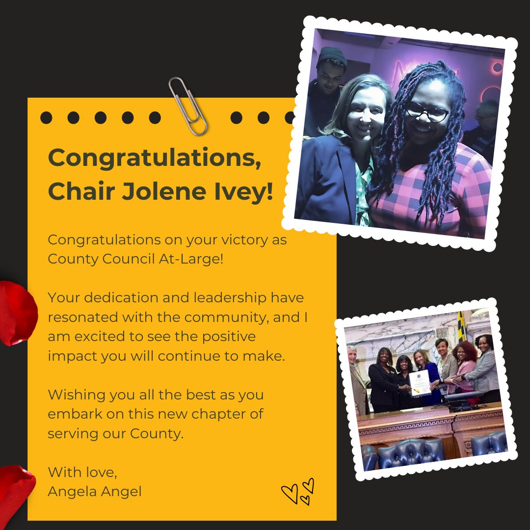 DelegateAngel's tweet photo. Congratulations, Chair @joleneivey 🎉

Your dedication and leadership have truly resonated with our community. Excited to see the positive impact you'll continue to make.

Best wishes on this new chapter of serving our County! https://t.co/bgUmlzW5k7