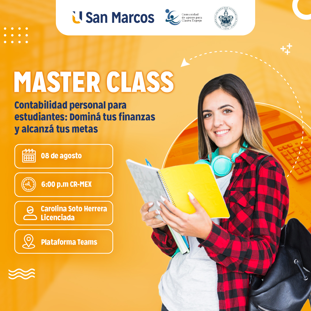 usanmarcoscr's tweet photo. ¡Aprendé a manejar tus finanzas de manera exitosa! 📷
Conectate a nuestra master class de contabilidad personal, aprenderás a dominar tus gastos, crearás un presupuesto sólido y alcanzarás tus metas financieras.
Podés conectarte mediante el link: https://t.co/NA5GelRj8d https://t.co/mhX0uaYYgT