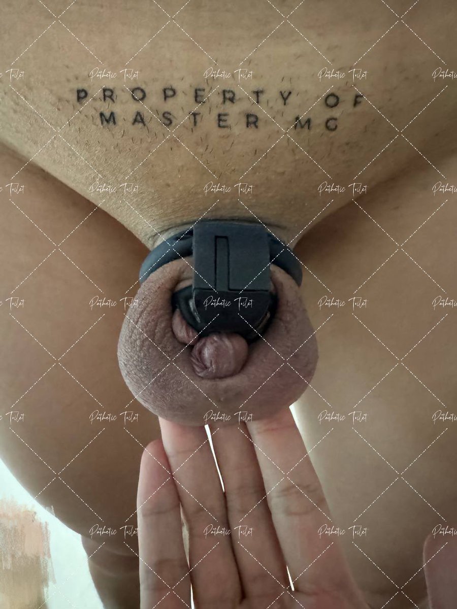 Devotion in ink: A symbol of unwavering servitude, permanently marked above a caged soul, dedicated to a lifetime of loyalty to its Master, its GOD <a href="/Mastermg73/">MG</a>