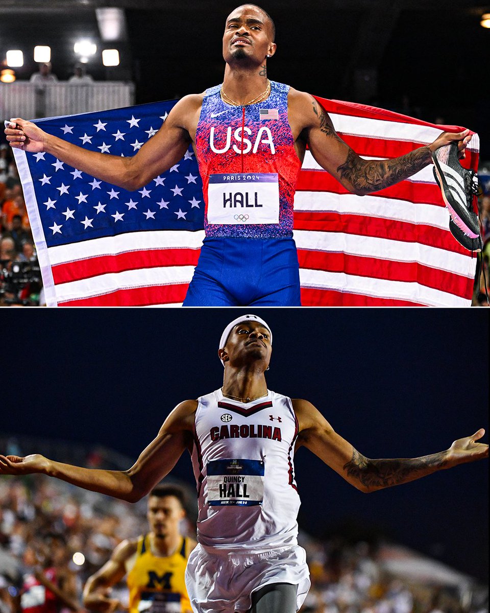 South Carolina on the world's biggest stage 🤙

QUINCY HALL. GOLD. MEN'S 400M 🥇