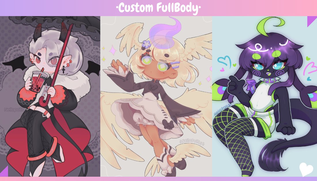 💜August Special offer💜
Custom Fullbody for $40 Usd !! 
add extra character for $25 !!

💌You can sent me a DM od visit my Vgen:
vgen.co/Nellopollis
