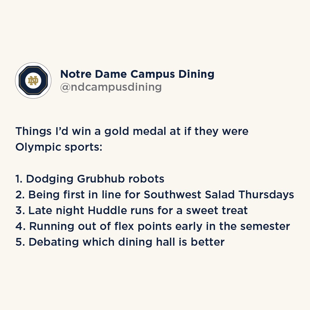 Notre Dame Dining tweet media