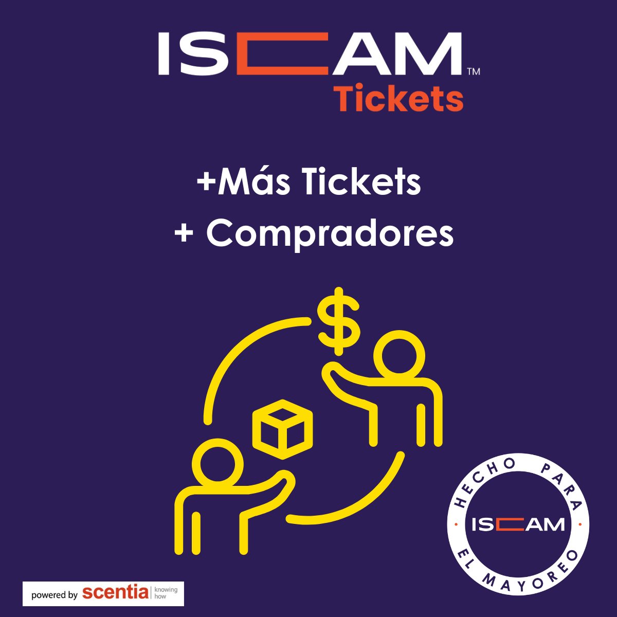 iscam_mx's tweet image. Con ISCAM Tickets elabora acciones estratégicas para llegar a más compradores.

#ISCAM #ISCAMTickets #Data #Business #Intelligence #CanalMayoreo #SomosISCAM #SomosTickets #Abarrotes #comprador #shopper #creciendoelmayoreo #hallazgosaccionables #tickets #scentia