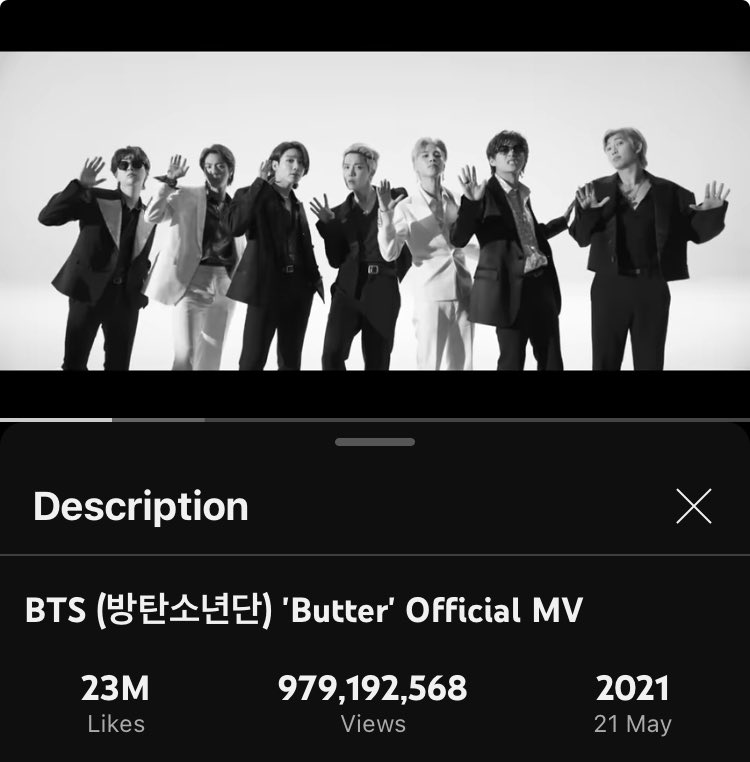 Operation14b's tweet photo. Blood Sweat & Tears just hit 980 MILLION VIEWS!!! But look, Butter is hot on her tail with only 800k views less, and gaining by the day! 😱
Are you #TeamBST or #TeamButter in the race to be BTS’s next Billion view video??? https://t.co/LGLRxndMf8
