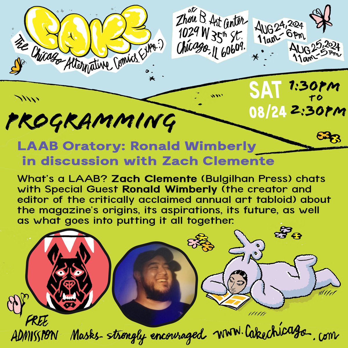 Chi Alt Comics Expo (@cakechicago) on Twitter photo Join us in the LAAB Oratory! What’s LAAB? <a href="/clementeworks/">Zach Clemente</a> (<a href="/bulgilhan/">Bulgilhan Press</a> ) chats w/ Special Guest <a href="/RonaldJWimberly/">Ronald Wimberly</a>, the creator & editor of the critically acclaimed annual art tabloid, about the magazine's origins, its future, its aspirations & all that goes into making it! Join us in the LAAB Oratory! What’s LAAB? <a href="/clementeworks/">Zach Clemente</a> (<a href="/bulgilhan/">Bulgilhan Press</a> ) chats w/ Special Guest <a href="/RonaldJWimberly/">Ronald Wimberly</a>, the creator & editor of the critically acclaimed annual art tabloid, about the magazine's origins, its future, its aspirations & all that goes into making it!