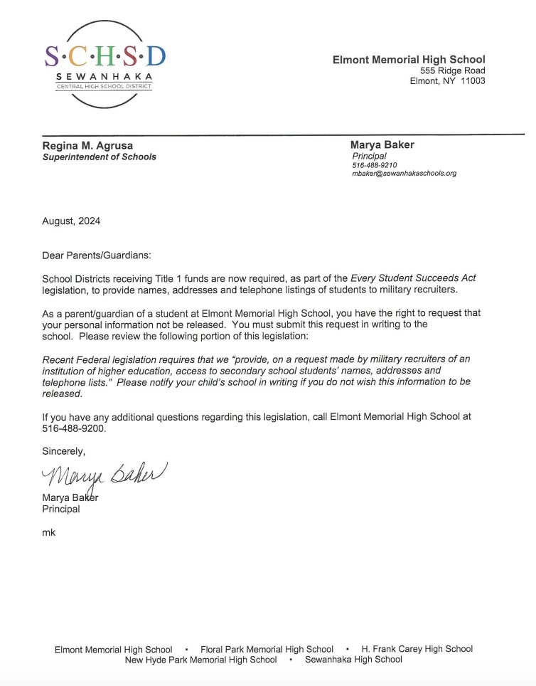 Welcome Back Letter 2024-2025
Please see the attached for the following information:
Welcome back from Mrs. Baker, No Child Left Behind, Title I information, and Other Notes and General Information.  5il.co/2t7dx