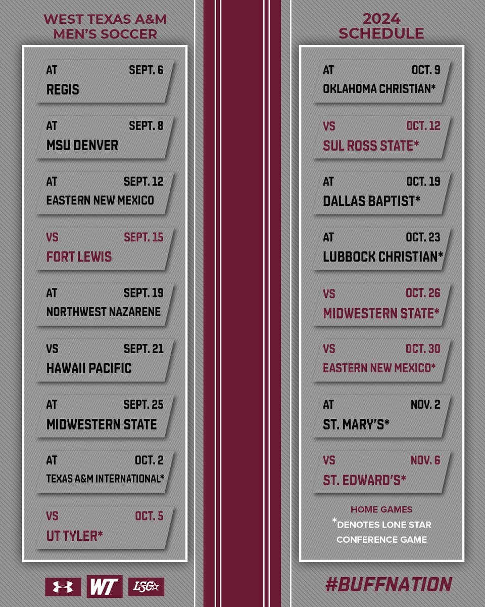 WTAMU_Soccer's tweet photo. The 2024 season is right around the corner...

🗓: https://t.co/6jxTs9VzcZ

#BuffNation https://t.co/gliKGf9v4V