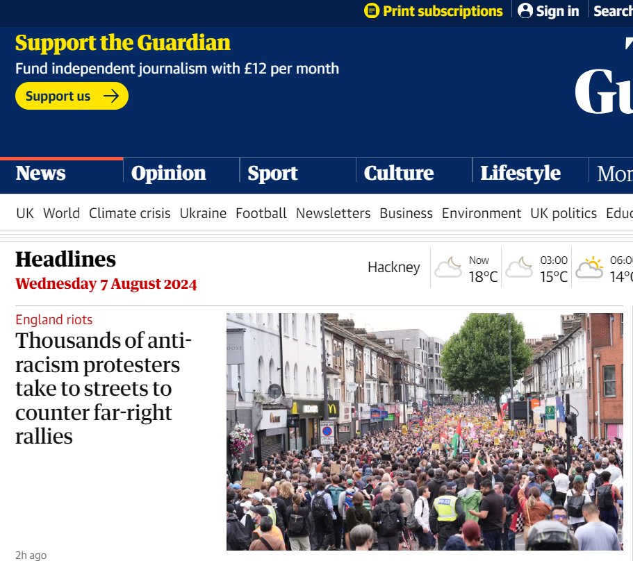 A1an_M's tweet photo. When newspapers with very different political views all cover the same story on their front pages with exactly the same narrative - and almost exactly the same words!  - it's not the newspapers speaking. 
It's the government and the intelligence services.

Goodnight. https://t.co/A49kEORCBT