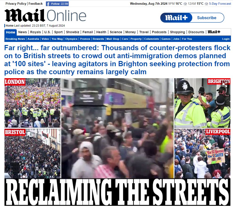 A1an_M's tweet photo. When newspapers with very different political views all cover the same story on their front pages with exactly the same narrative - and almost exactly the same words!  - it's not the newspapers speaking. 
It's the government and the intelligence services.

Goodnight. https://t.co/A49kEORCBT
