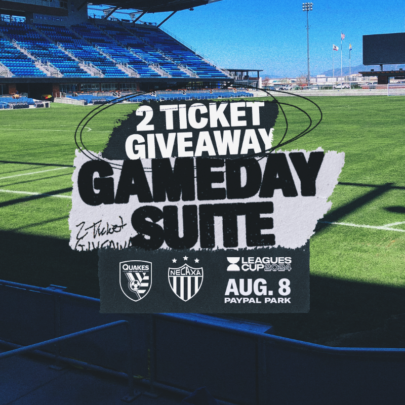 SJEarthquakes's tweet photo. ⚡️👀 LIKE &amp; REPOST for a chance to win 2 suite tickets for tomorrow night's Leagues Cup Round of 32 match vs. @ClubNecaxa!

#LeaguesCup2024