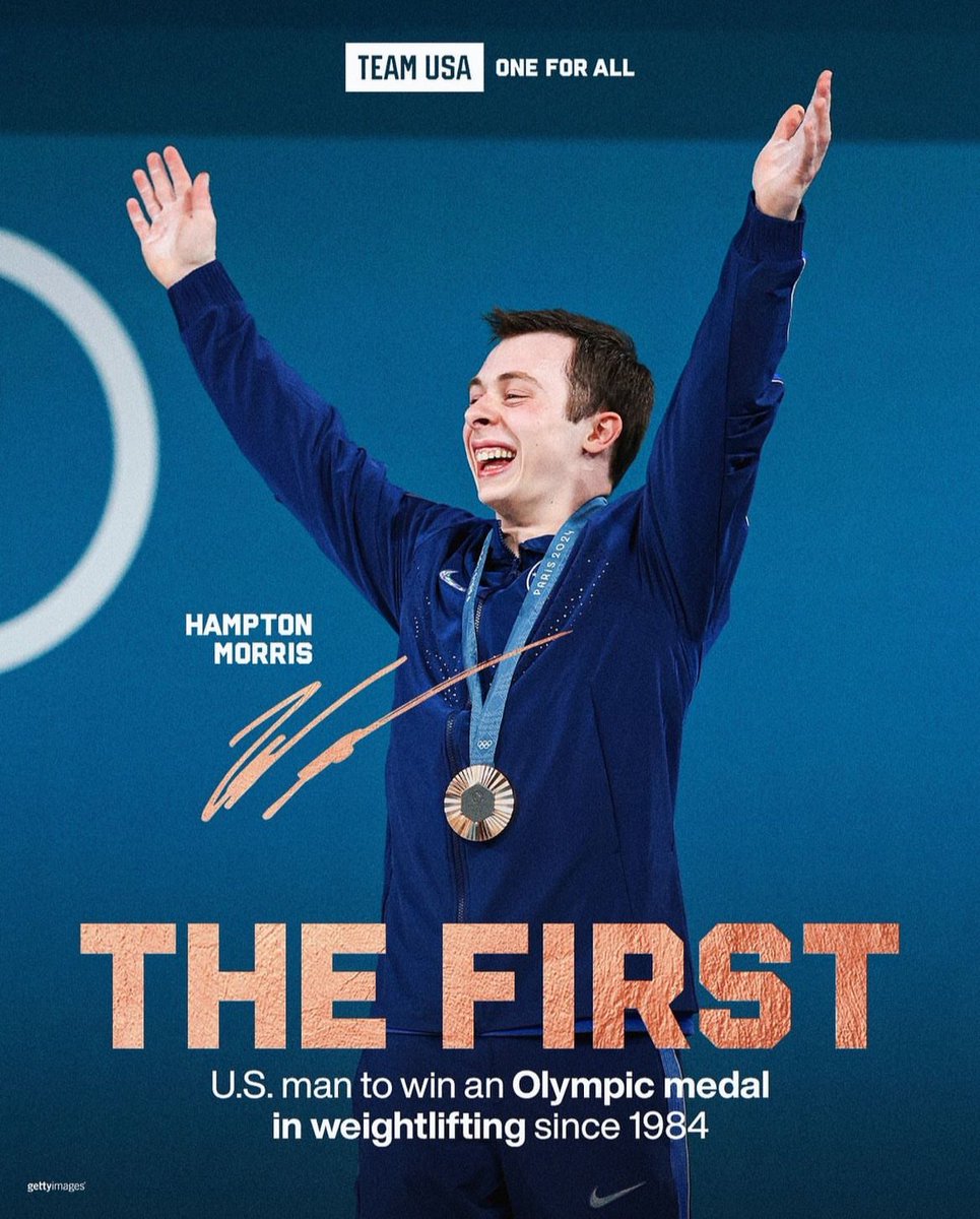 Congratulations to Class of 2022 Alumni Hampton Morris for winning the bronze  in the Men’s 61kg Snatch/C&amp;J Weightlifting Competition at the Paris Olympics! Hampton is the first U.S. man to win an Olympic medal in weightlifting since 1984. We are so proud of you here at Pope
