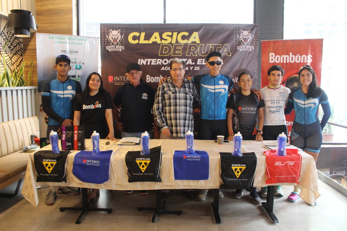 fbejarano01's tweet photo. Rueda de Prensa de la 1ra Clásica ciclística denominada ´´INTEROC Santa Elena´´, sábado 24 y domingo 25 de Agosto del 2024... #bombons #interocsantaelena #elkinmendoza #ciclismo #coyotesports https://t.co/62Y4Mc6Fec