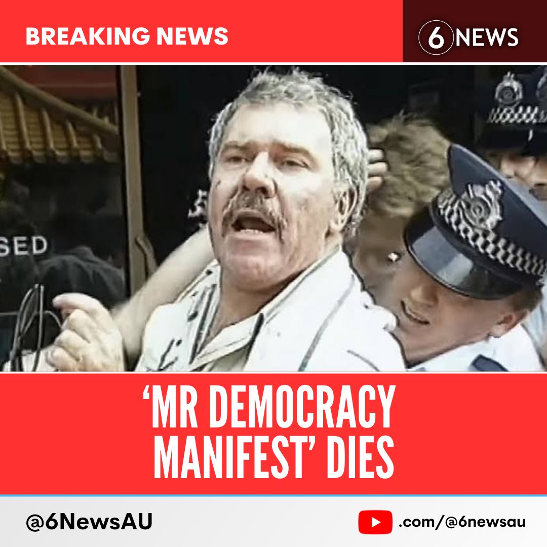 #BREAKING 🚨 Jack Karlson, aka ‘Mr Democracy Manifest’, has died, Seven reports

Karlson was the man in the viral video exclaiming "What is the charge? Eating a meal? A succulent Chinese meal?" as he was arrested in October 1991

He was 82 years old