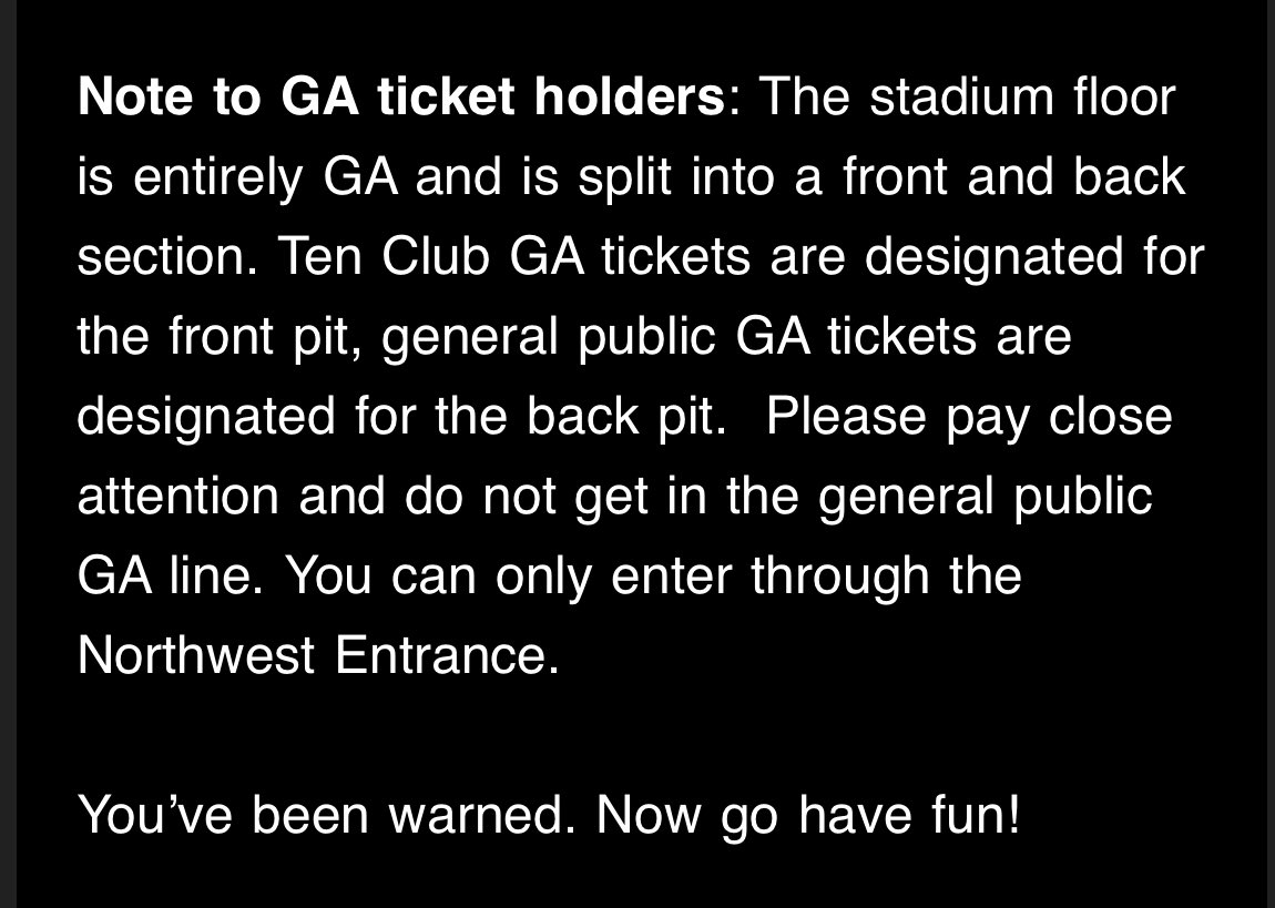 JeffAmentsArmy's tweet photo. Information from the #TenClub #10Club about the Missoula show! 
Wheeeeee!!!!
#PJTour #PJMissoula #PJTour2024 #darkmatter ##rock2vote https://t.co/LUX0rJY0eO