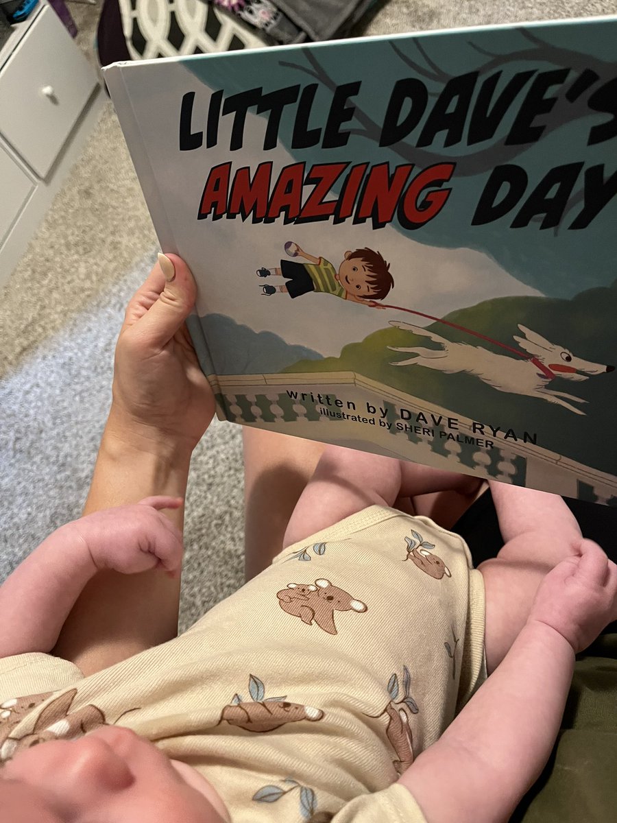 mskatieschuster's tweet photo. We love Little Dave’s Amazing Day! My 2.5 month old actually paid attention the whole time! 🥰🥹 @daveryankdwb https://t.co/BwIbOPIbGV