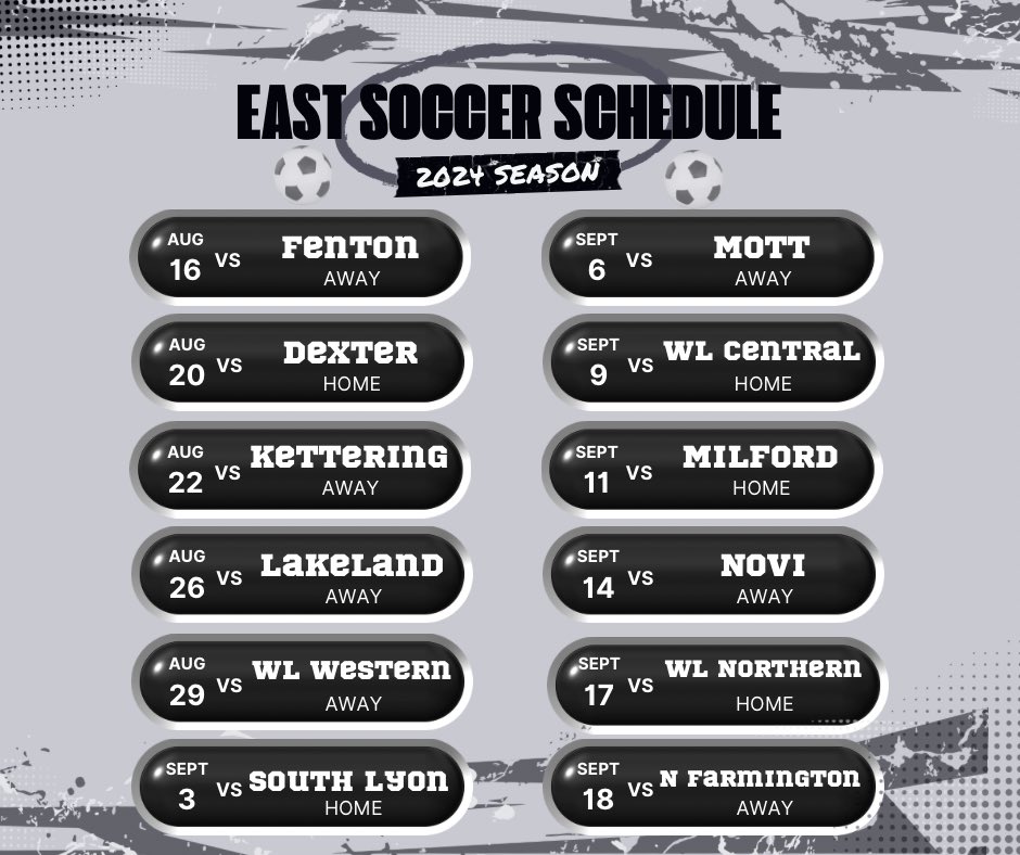 SLEastSoccer's tweet photo. Updated East Soccer Schedule https://t.co/dEHukM69pb