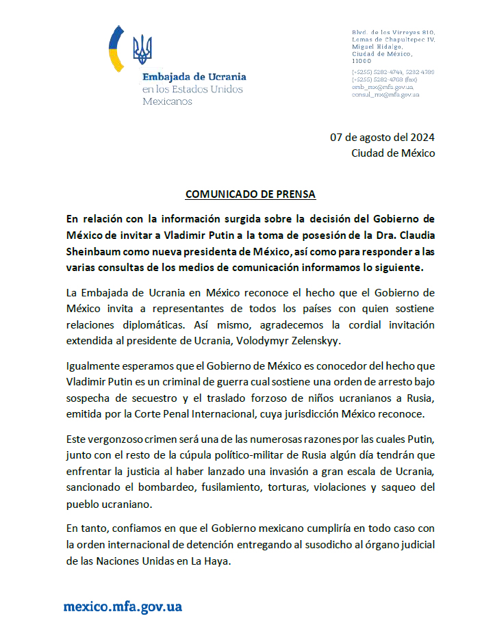 Embajada de Ucrania en México 🇺🇦 tweet media