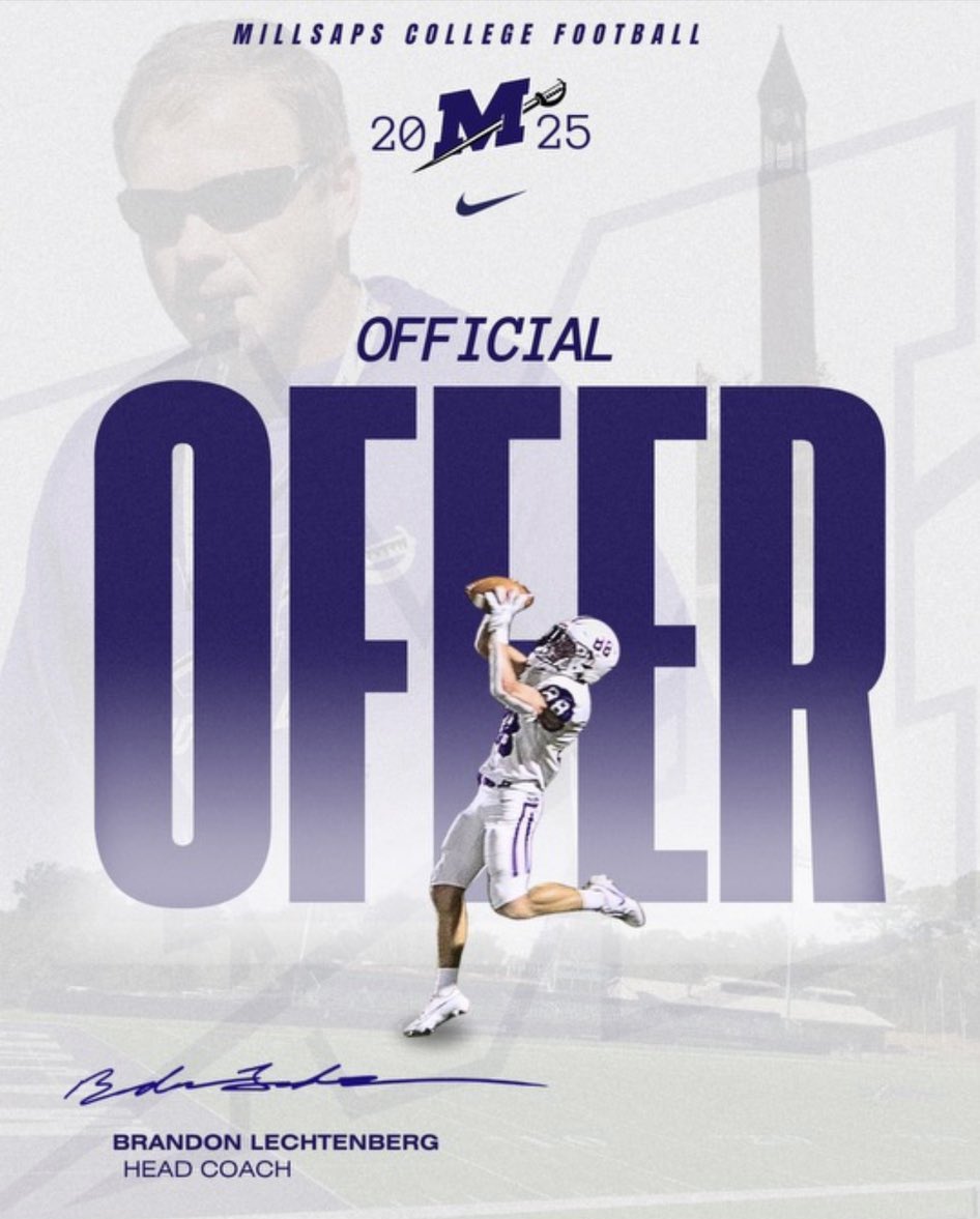 After an amazing conversation with <a href="/CoachKCotton/">Kristian Cotton</a> I am blessed to receive an offer from Millsaps College! <a href="/MajorsFootball/">Millsaps Football</a> <a href="/Calvary_FB/">Calvary Christian Football (Clearwater, Fl)</a> <a href="/wessaff14/">Wes Safford</a> <a href="/coachx35x/">james carey</a> <a href="/PinellasHSMedia/">Pinellas Highschool Media Group</a>