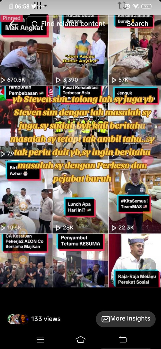 Kenapa yb Steven sim,tidak mahu tolong sy.Yb nak tunggu sy mati baru Nak tolong sy ke.sy tak perlu duit Dari yb,sy perlu beritahu masalah sy di pejabat buruh Dan Perkeso.Sy tahu yb Steven sim Tolong org tak kira bangsa,Tolong lah sy juga..