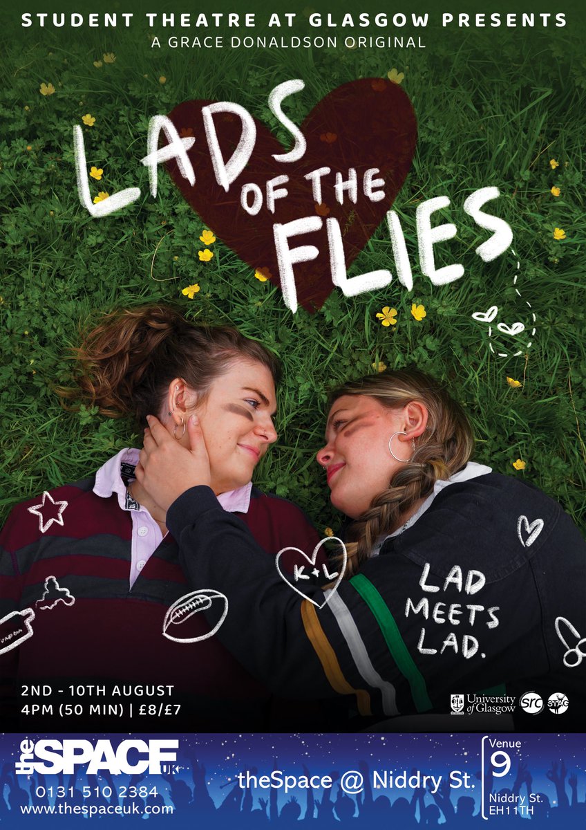 STAG_Online's tweet photo. @ameliabraddick Hey! @stag_online’s show Lads of the Flies is a thoughtful, light-hearted satire of masculinity which follows a group of teenage boys (all played by female actors) as they flirt, feud and fornicate while stranded on their DofE trip!
•
https://t.co/wWhnHb17Pl https://t.co/PSduaBHFhz