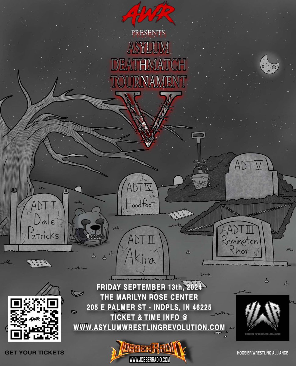 AWRLIFE's tweet photo. #AWR #ADTV #GodOfDeath #September13th #TheMarilynRoseCenter #SponsoredBy #JobberRadio #HoosierWrestlingAlliance #WhyBeAKing #WhenYouCouldBecomeAGod

Tickets Available - https://t.co/JQQqsnGkIS https://t.co/ieHNVuyvNp