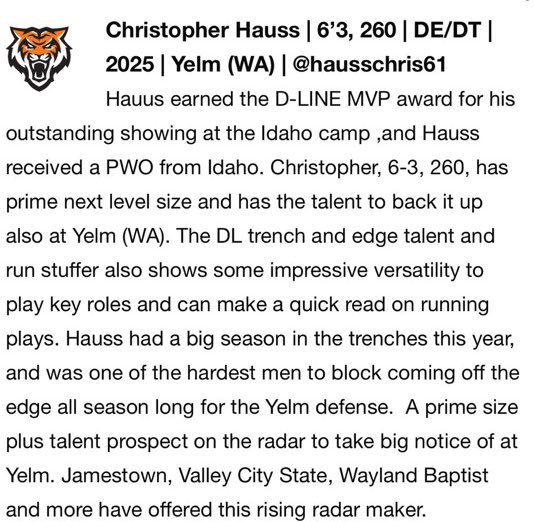 Christopher hauss (@hausschris61) on Twitter photo Blessed for the write up by <a href="/sixstarfootball/">Six Star Football | PLUS+</a> !!!! From the <a href="/VandalFootball/">Idaho Football</a> camp !!!!
<a href="/CoachRonquillo/">Jason Ronquillo</a>
<a href="/ToddCordova2/">Todd Cordova</a>
<a href="/BryanIrion/">Bryan Irion</a>
<a href="/LoniFangupo/">Coach Hebron (Loni) Fangupo</a>
<a href="/DimondJake/">Jake Dimond</a> Blessed for the write up by <a href="/sixstarfootball/">Six Star Football | PLUS+</a> !!!! From the <a href="/VandalFootball/">Idaho Football</a> camp !!!!
<a href="/CoachRonquillo/">Jason Ronquillo</a>
<a href="/ToddCordova2/">Todd Cordova</a>
<a href="/BryanIrion/">Bryan Irion</a>
<a href="/LoniFangupo/">Coach Hebron (Loni) Fangupo</a>
<a href="/DimondJake/">Jake Dimond</a>
