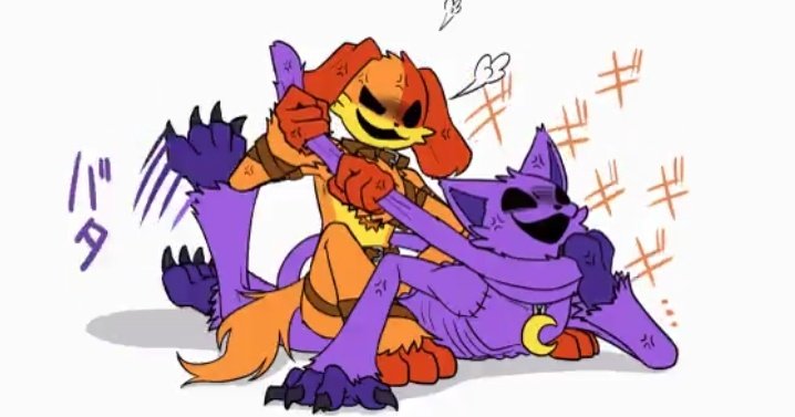 ☀️:mMMRR!..- 💢¡¿Ahora quien es rata pulgosa eh?! Repitelo otra vez!💢 [-Dice el perro mientras aprieta más su cuello-]

🌙✨: 💢 ARGHH! QUÍTATE DE ENCIMA MALDITA RATA PULGO-💢 ARGHHH!.- [-Siente como DogDay jala con más fuerza la cola del gato para ahogarlo-]

☀️✨: ¡CÁLLATE!💢