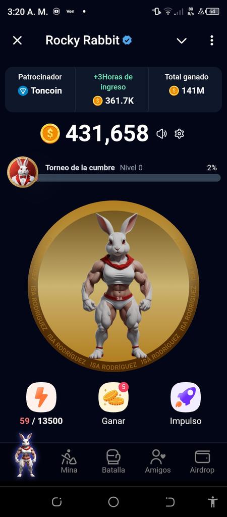 <a href="/rockyrabbitio/">Rocky Rabbit</a> Así va mi coneja esperando la batalla