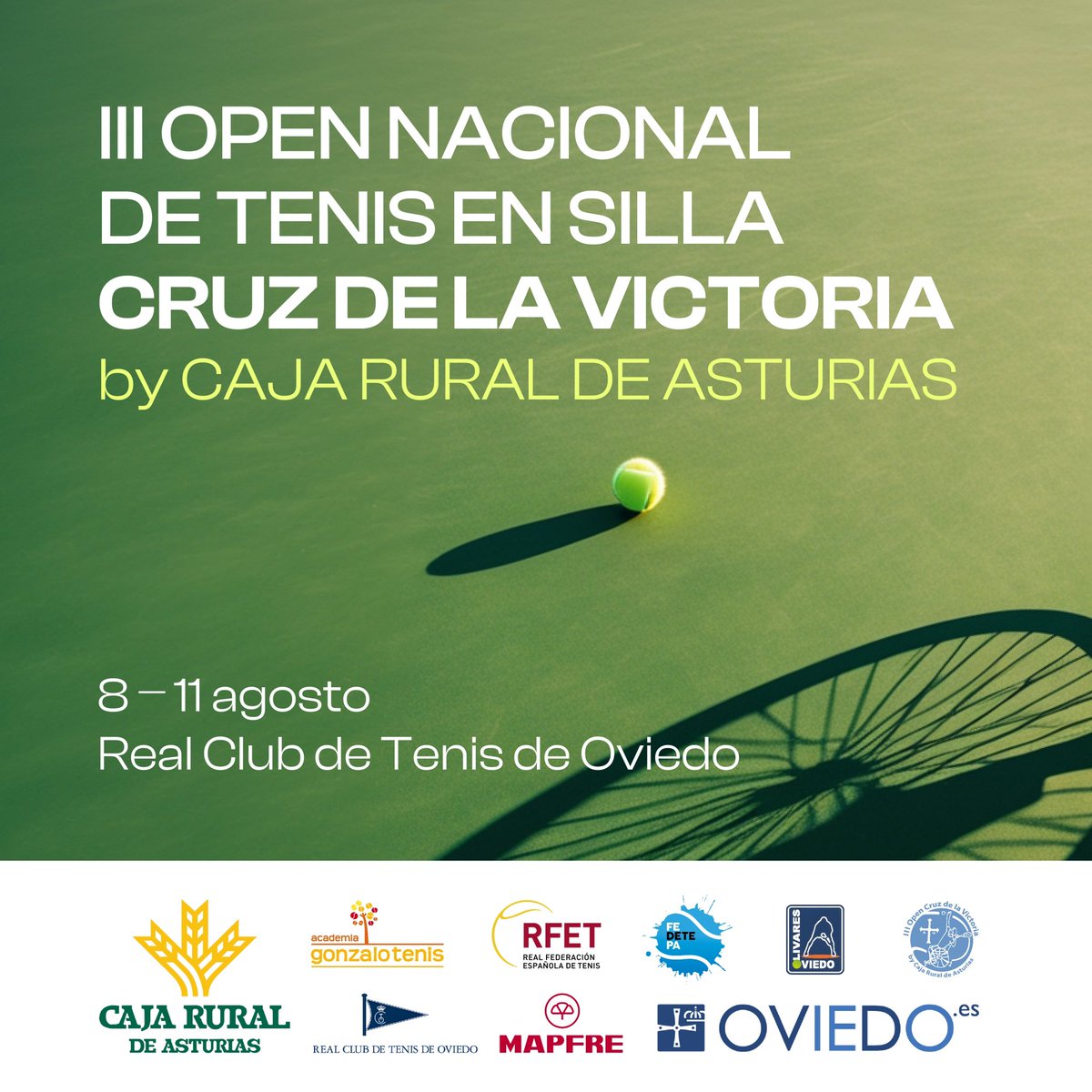 Jesustomedhi's tweet photo. III OPEN NACIONAL DE #tenisensilla by @CRASTURIAS 
En @tenisoviedo desde el 8 de agosto @Fede_tepa @rfef @MAPFRE_ES @ctolivares @aytoviedo https://t.co/XP3MxpnDUK
