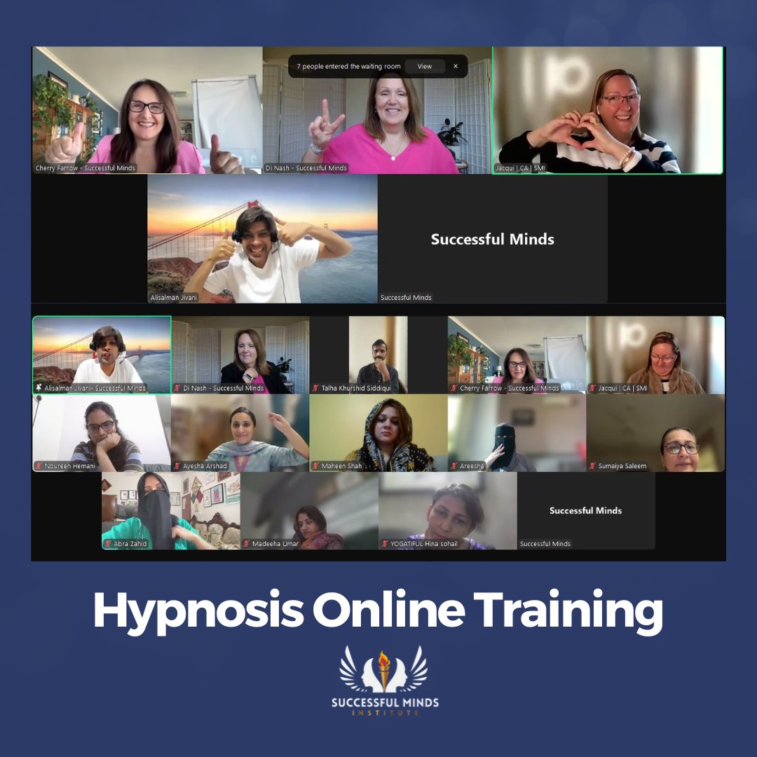 NLP Practitioner Hypnosis Certification online training with students from Pakistan, Canada, South Australian and Victoria. 🙌  It's so exciting to see our students committed to growing themselves personally and professionally. Look out world! 😁 🤩 #NLP #hypnosis