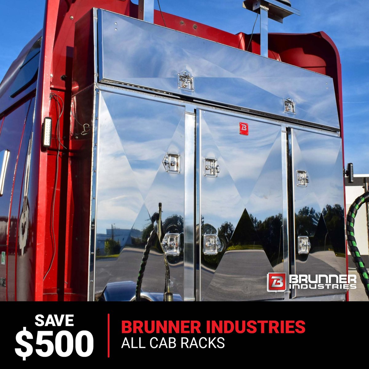 ChromeShopMafia's tweet photo. Save $500 on ALL Brunner Industries Cab Racks this August❗
https://t.co/4k4rhZtCxI
Ends 8/31 11:59 p.m. cst
#4StateTrucks #ChromeShopMafia #chrome #chromeshop #semitrucks #trucking #customrig #18wheeler #trucker #diesel #Brunner #cabrack https://t.co/n50SIihKzU