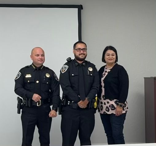 Congratulations to former Beeville CTE Law Student and 2016 AC Jones Graduate Johnny Barrera. He was sworn in this morning at Refugio Police Department. #BeevilleISD #GoTrojans #Beelieve