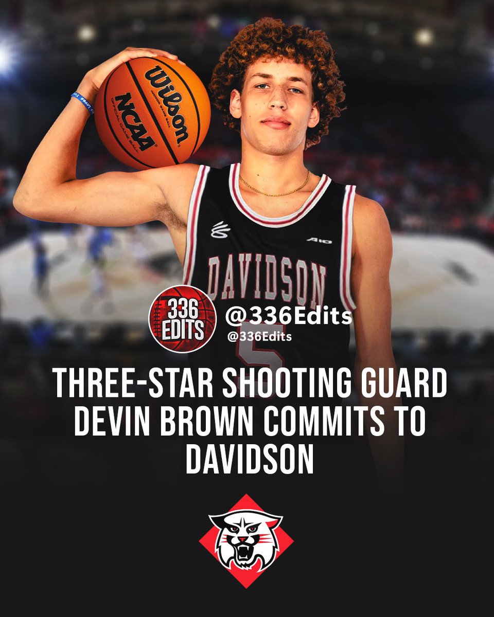 NEWS: 2025 three-star shooting guard Devin Brown has commited to Davidson, he tells 336Edits.