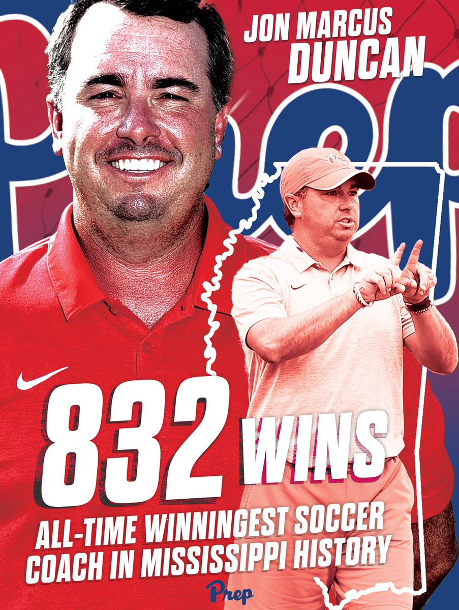 JPsports's tweet image. 832!!  Congratulations to Jon Marcus Duncan on becoming the winningest soccer coach in Mississippi history!