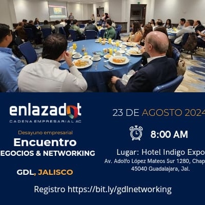 #SAVETHEDATE
Encuentro de Negocios en #Guadalajara Únete a la red de negocios con mayor crecimiento en México Regístrate bit.ly/gdlnetworking 23 de agosto 2024
